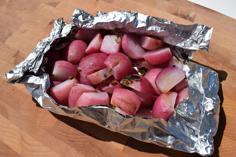 Radishes en papillote